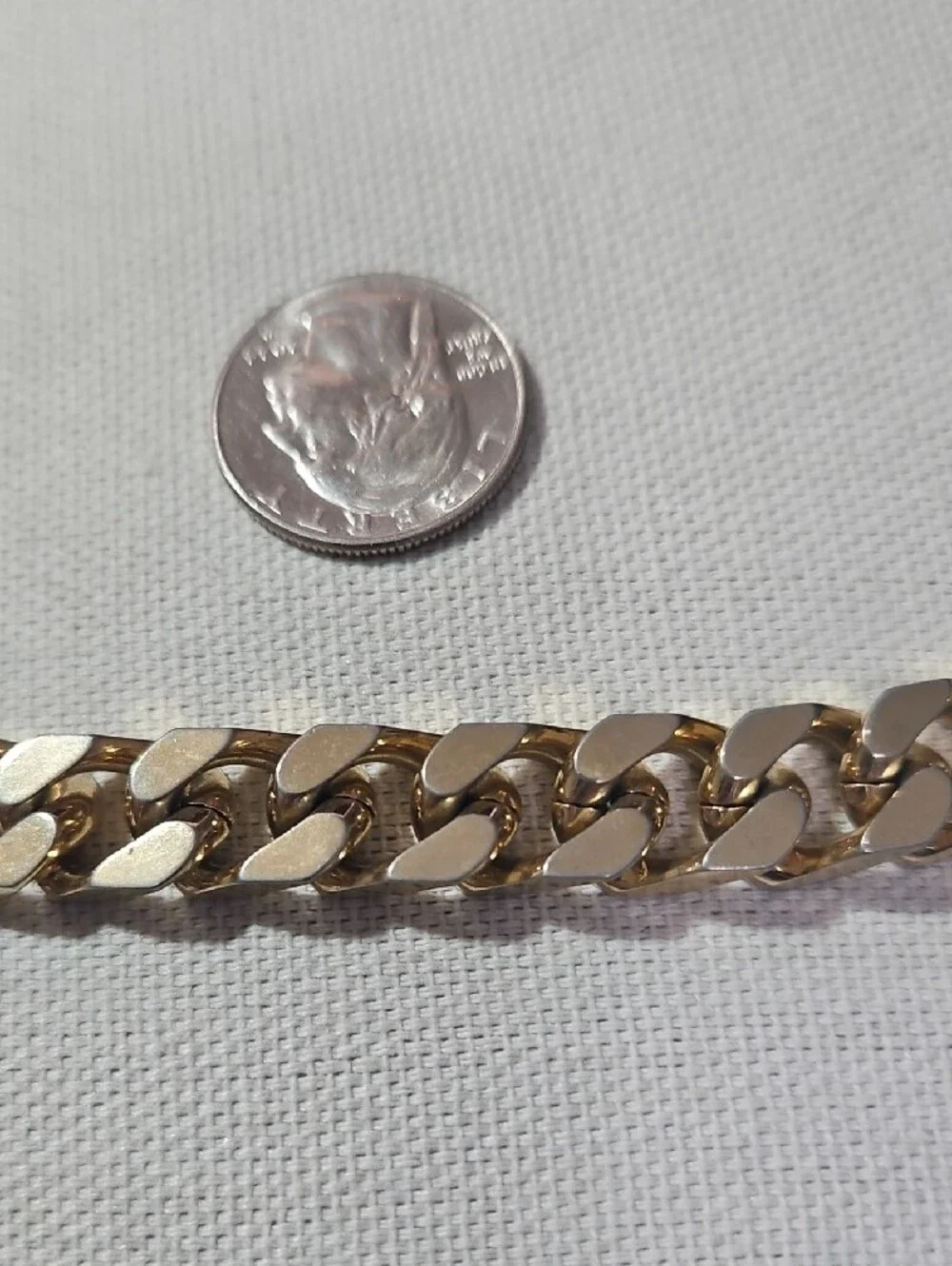 Chunky Gold Curb Chain Bracelet Men Or Women 8.5
